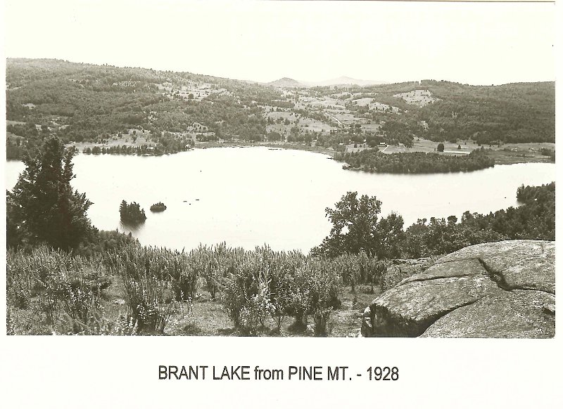 Brant Lake from Pine Mt 1928.jpg